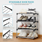 Shoe Rack Stackable Small Racks 3 Tier Footware