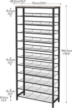 Shoe Rack Tall Large Capacity Storage Organiser 12-Tier