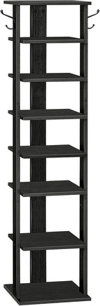Shoe Rack Wooden Tall Narrow Storage Organizer