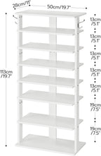 Shoe Rack Wooden Tall Narrow Storage Organizer