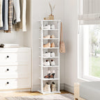 Shoe Rack Wooden Tall Narrow Storage Organizer
