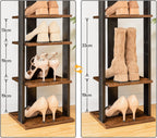 Shoe Rack Wooden Tall Narrow Storage Organizer
