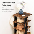 Shoe Rack Wooden Tall Narrow Storage Organizer