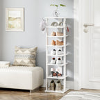 Shoe Rack Wooden Tall Narrow Storage Organizer