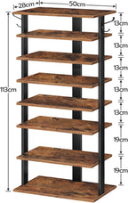 Shoe Rack Wooden Tall Narrow Storage Organizer