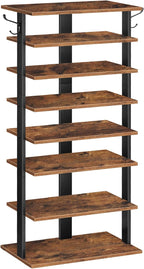 Shoe Rack Wooden Tall Narrow Storage Organizer