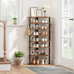 Shoe Rack Wooden Tall Narrow Storage Organizer