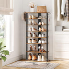 Shoe Rack Wooden Tall Narrow Storage Organizer