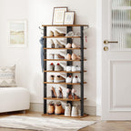 Shoe Rack Wooden Tall Narrow Storage Organizer