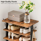 Shoe Rack Wooden Tall Narrow Storage Organizer