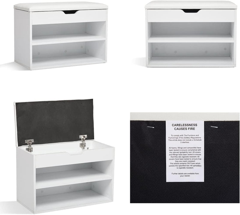 Shoe Storage Bench 60CM Wide with Folding