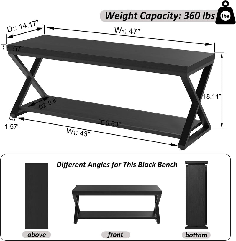 Shoe Storage Bench Entryway Benches for Hallway 120CM