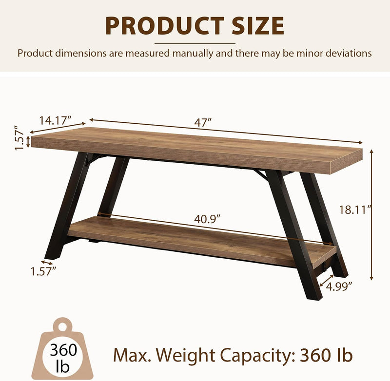 Shoe Storage Bench Entryway Benches for Hallway 120CM