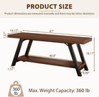 Shoe Storage Bench Entryway Benches for Hallway 120CM