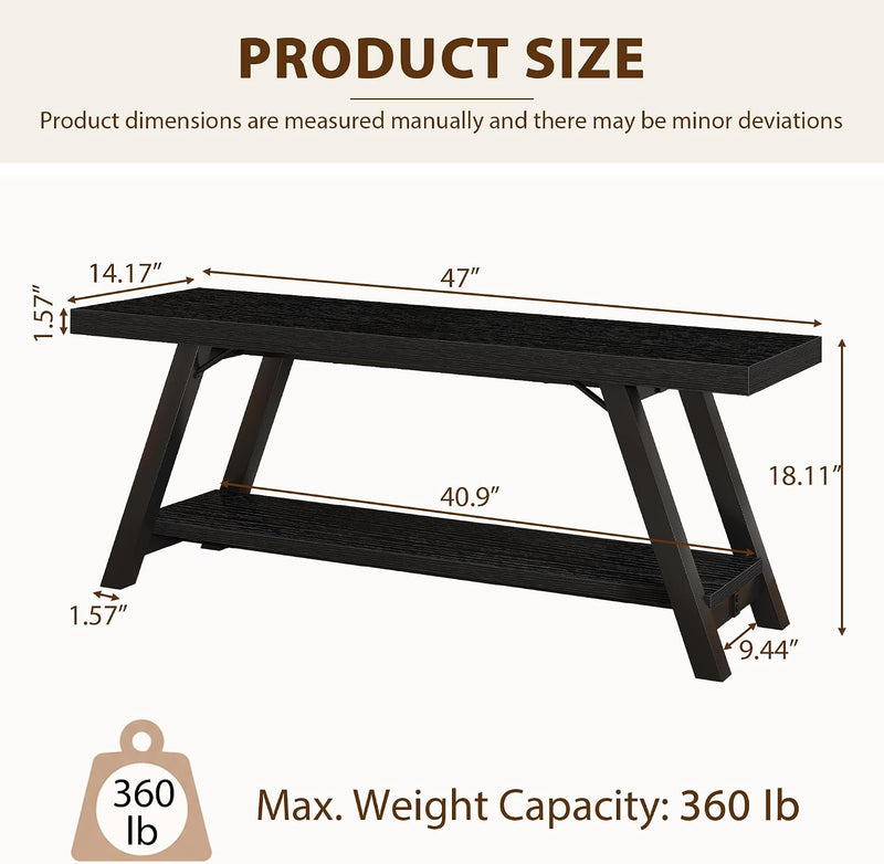 Shoe Storage Bench Entryway Benches for Hallway 120CM