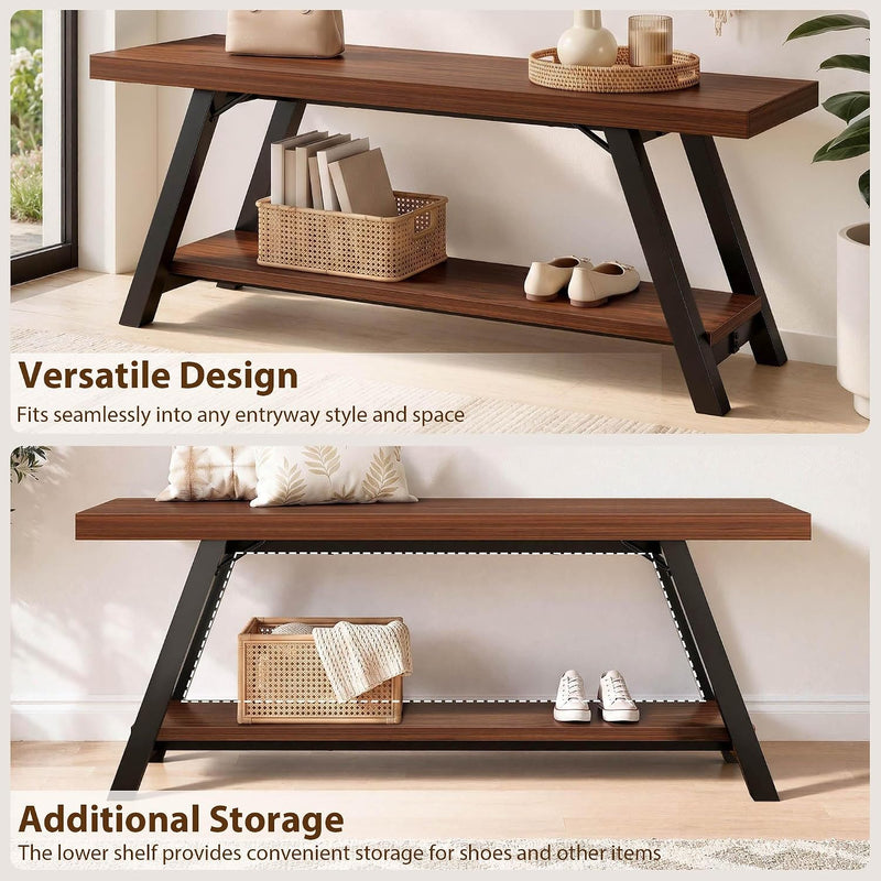 Shoe Storage Bench Entryway Benches for Hallway 120CM