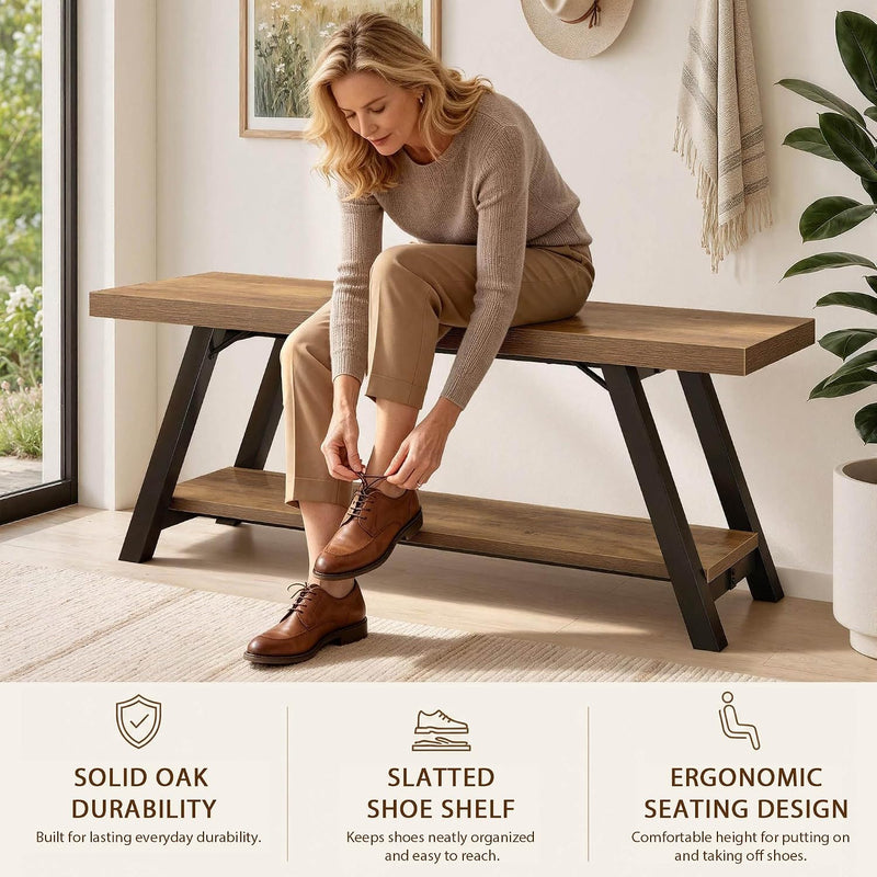 Shoe Storage Bench Entryway Benches for Hallway 120CM