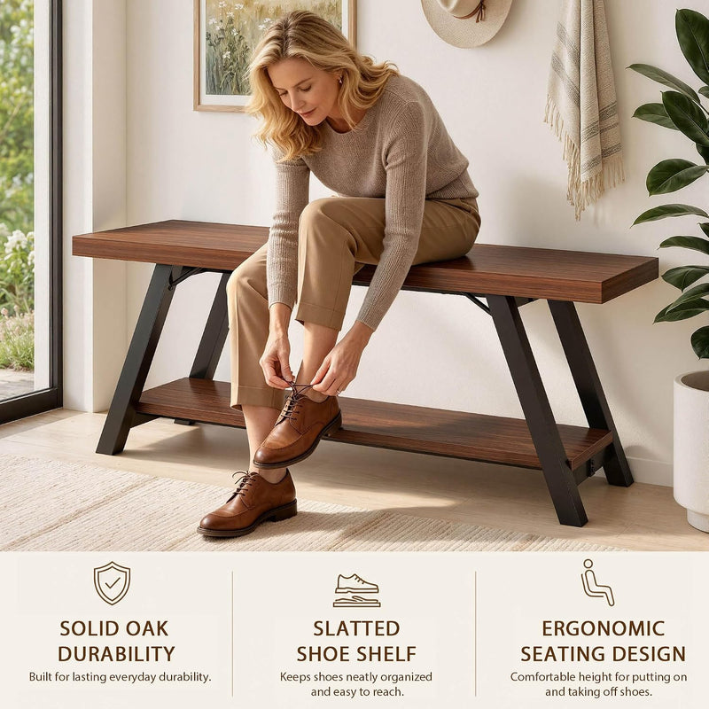 Shoe Storage Bench Entryway Benches for Hallway 120CM