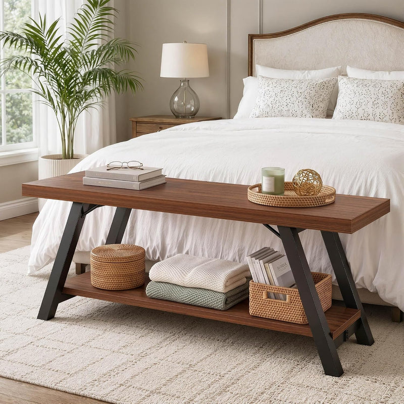Shoe Storage Bench Entryway Benches for Hallway 120CM