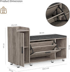 Shoe Storage Bench with Cushion 105CM Lounge 2