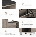 Shoe Storage Bench with Cushion 105CM Lounge 2