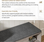 Shoe Storage Bench with Cushion 105CM Lounge 2