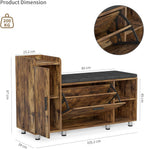 Shoe Storage Bench with Cushion 105CM Lounge 2
