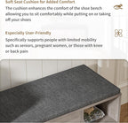 Shoe Storage Bench with Cushion 105CM Lounge 2