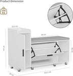 Shoe Storage Bench with Cushion 105CM Lounge 2