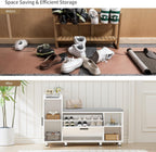 Shoe Storage Bench with Cushion 105CM Lounge 2