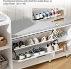 Shoe Storage Bench with Cushion 105CM Lounge 2