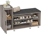 Shoe Storage Bench with Cushion 105CM Lounge 2