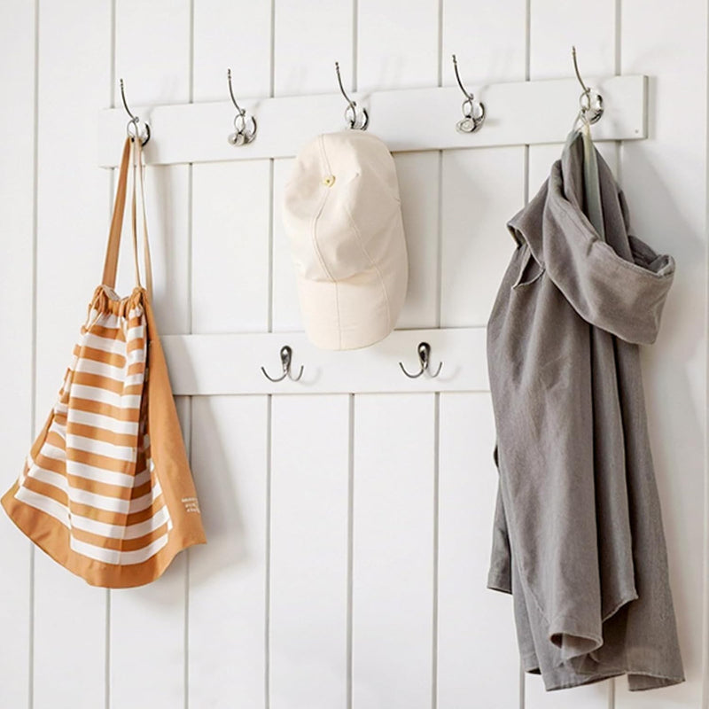 Shoe Storage Bench with Cushion and Coat Hooks