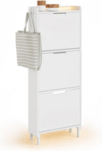 Shoe Storage Cabinet 19CM with 3 Flip Drawers