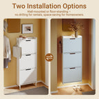 Shoe Storage Cabinet 19CM with 3 Flip Drawers