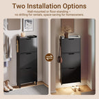 Shoe Storage Cabinet 19CM with 3 Flip Drawers