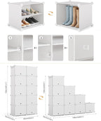 2x10 Tier Shoe Storage Cabinet Stores 40 Pairs