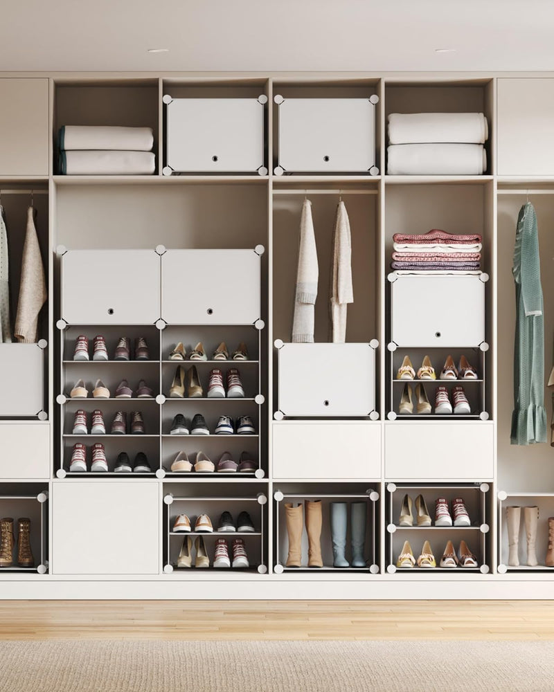 2x10 Tier Shoe Storage Cabinet Stores 40 Pairs