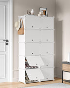 2x10 Tier Shoe Storage Cabinet Stores 40 Pairs