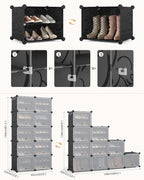 2x10 Tier Shoe Storage Cabinet Stores 40 Pairs