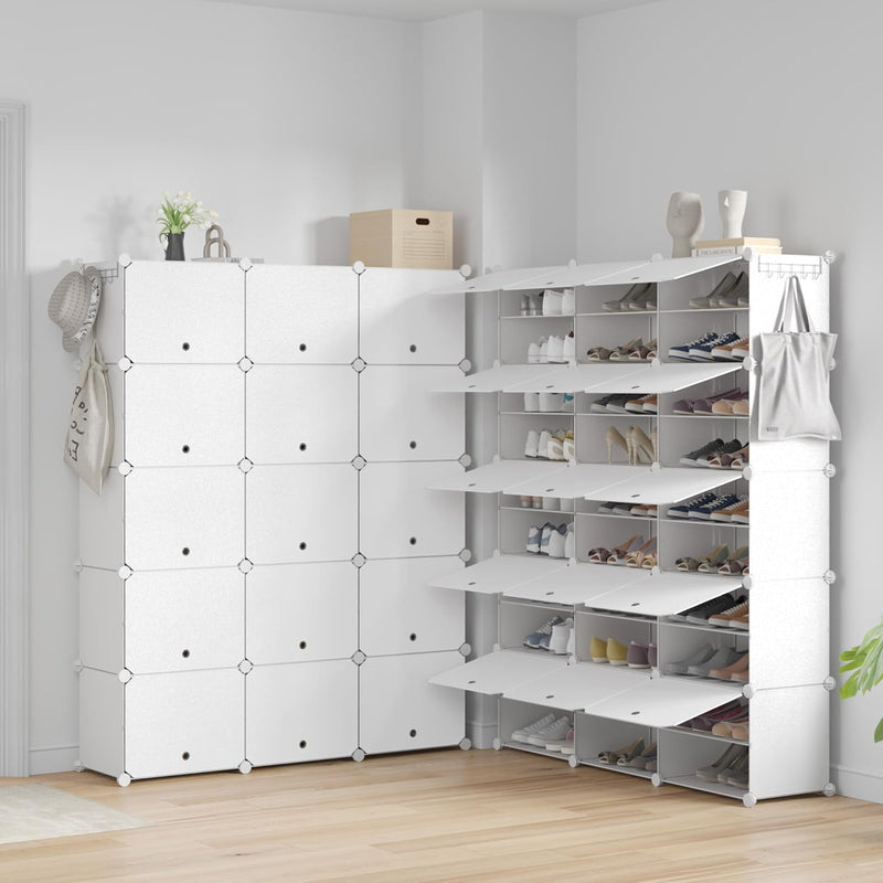 Shoe Storage Cabinet Stores 60 Pairs Plastic Rack