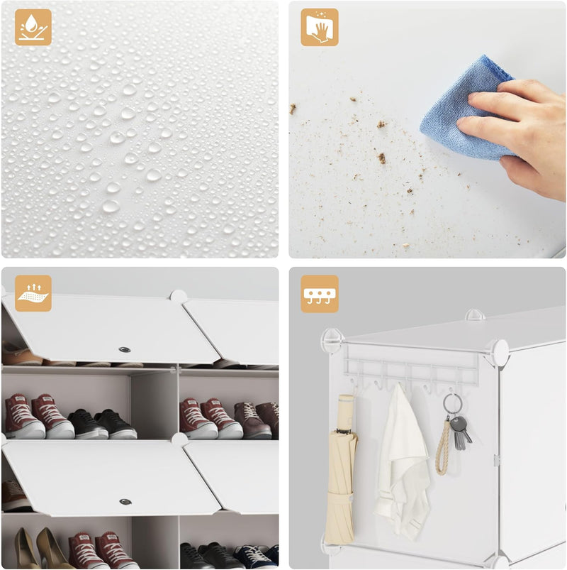 Shoe Storage Cabinet Stores 60 Pairs Plastic Rack