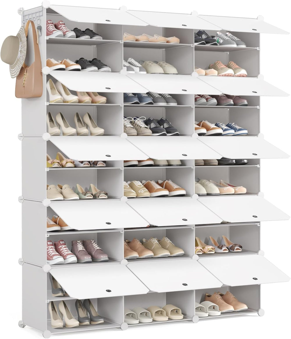 Shoe Storage Cabinet Stores 60 Pairs Plastic Rack