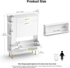 Modern Shoe Cabinet with 2 Flip Drawers Side