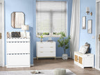 Modern Shoe Cabinet with 2 Flip Drawers Side