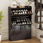 Shoe Storage Cabinet Organiser with 3 Flip Louvered