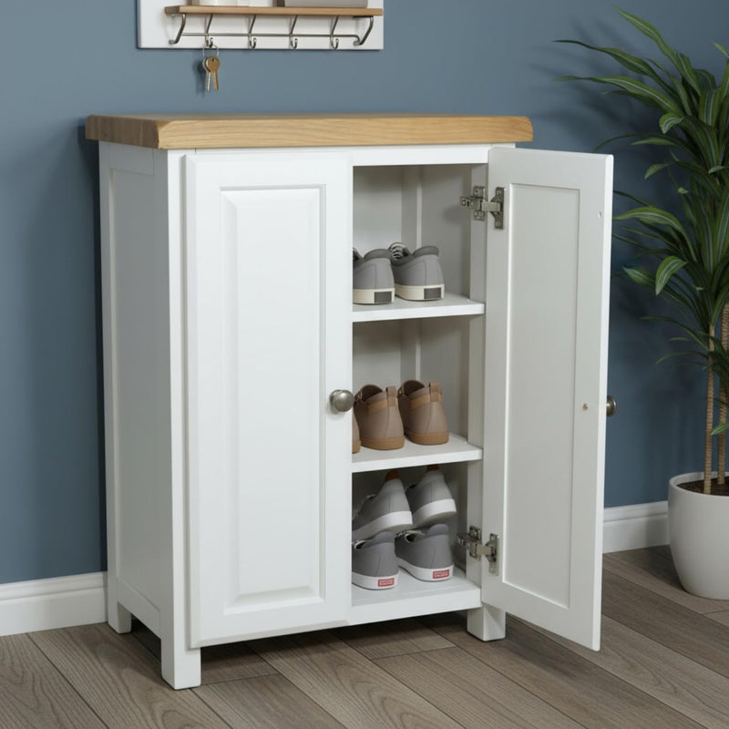 Shoe Storage Cabinet Painted Ready-Assembled Hallway Organiser