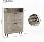 Shoe Storage Cabinet with 2 Flip Drawers