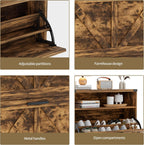 Shoe Storage Cabinet with 2 Flip Drawers