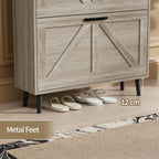 Shoe Storage Cabinet with 2 Flip Drawers
